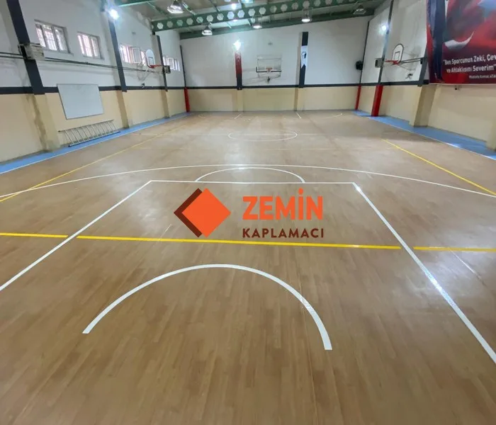 Fiba onaylı pvc spor yer kaplaması görsel 5