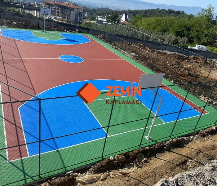 Basketbol sahası akrilik saha boyası kaplamaları görsel 5